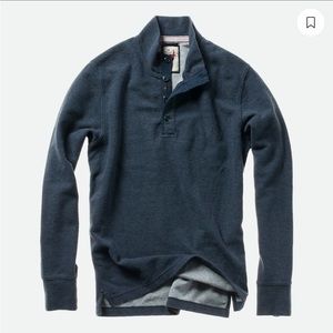 RELWEN
Micro-Waffle Mock
 in Navy Heather size large